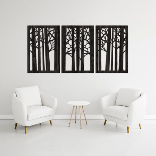 Wood Tree of Life Wall Decor Tree of Life Panel 3 Panel Wall Etsy