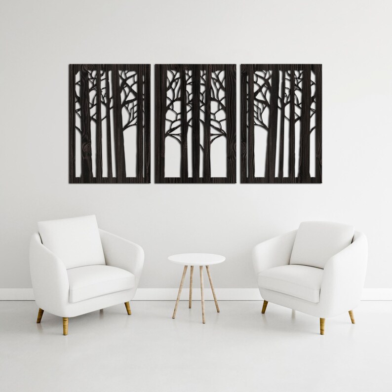 Wood Tree of Life Wall Decor Tree of Life Panel 3 Panel Wall Etsy