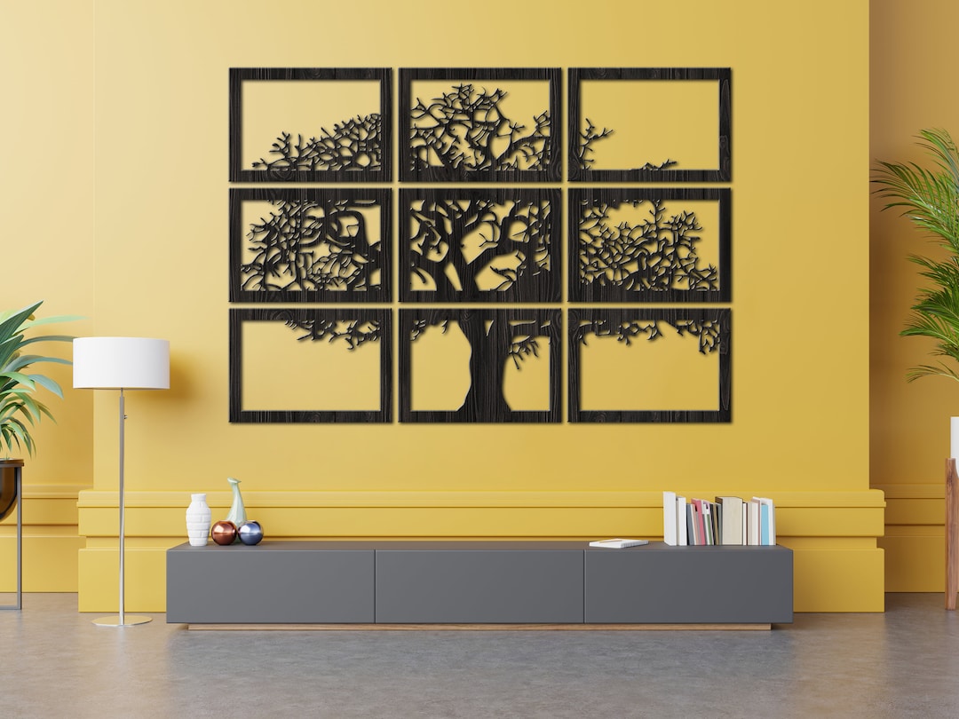 Wood Wall Panel Wall Art Wood Panel Wood Wall Decor Tree Etsy