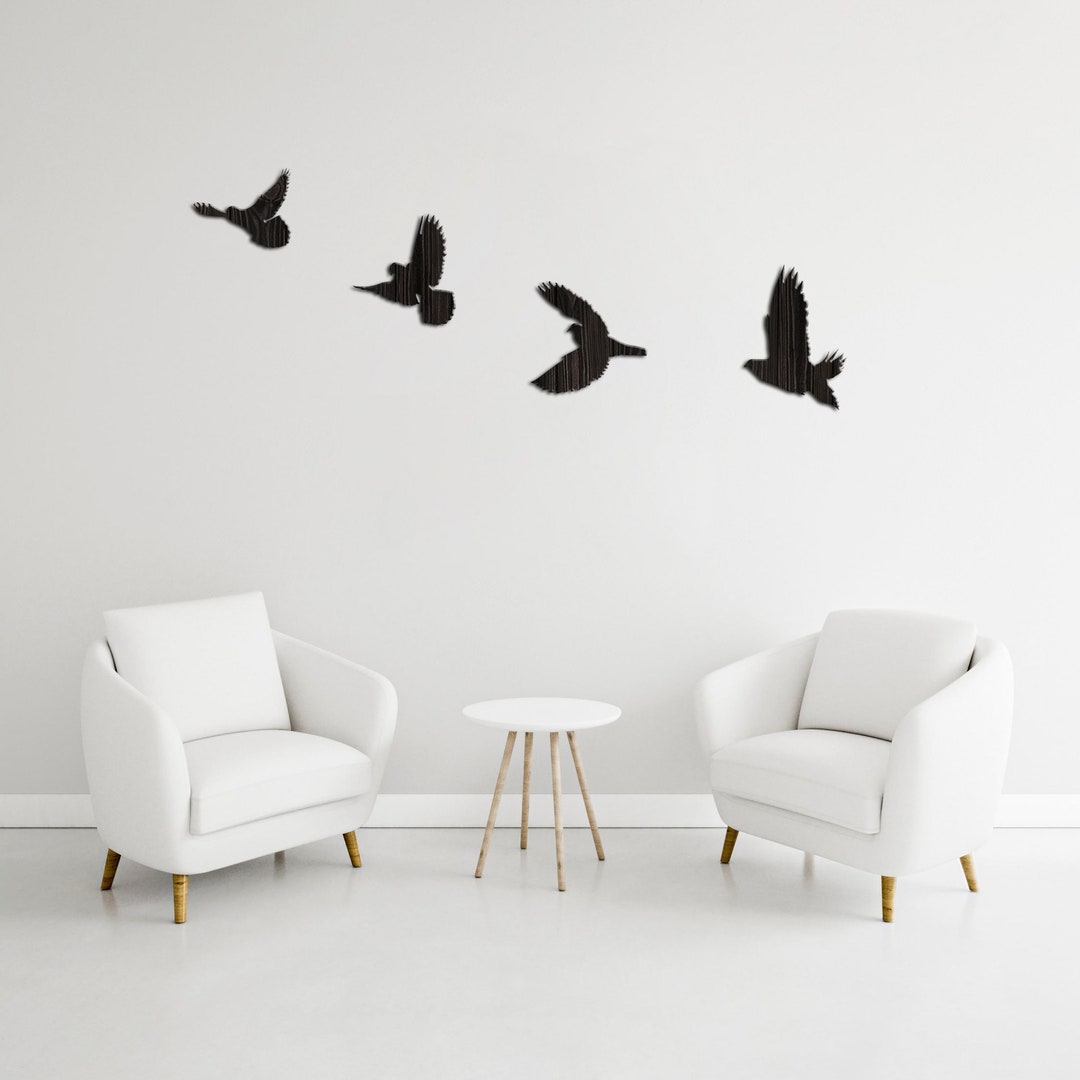 Wood Birds Art Birds Wood Wall Art Bird Decor for Wall Etsy