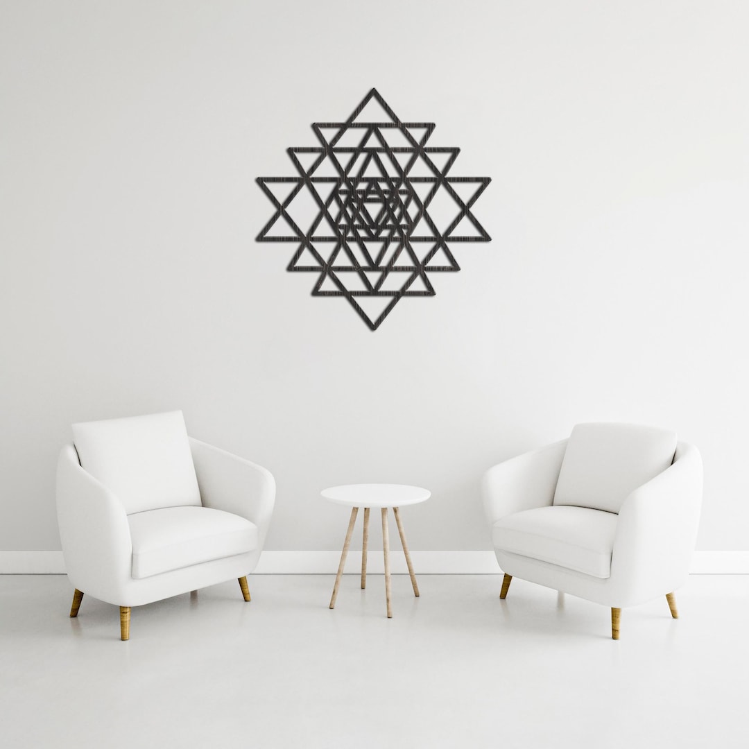 Sacred Geometry Art, Sri Yantra Wall Art, Sacred Geometry Wood Cutting