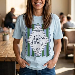 Apres Mahj Coastal Tee | Preppy Mahjong Shirt for Her image 4