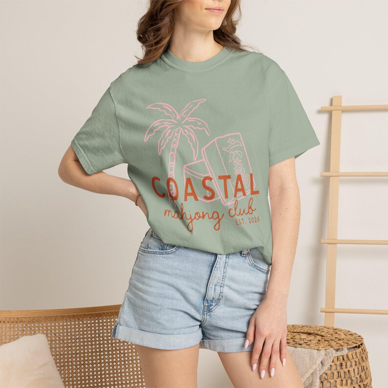 Camiseta del Club de Mahjong Costero / Regalo de Mahjong para Ella imagen 5