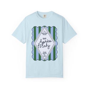 Apres Mahj Coastal Tee | Preppy Mahjong Shirt for Her Chambray