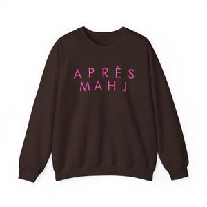 Après Mahj Sweatshirt | Minimalist Mahjong Crewneck for Women | Mahjong Club Gift Dark Chocolate