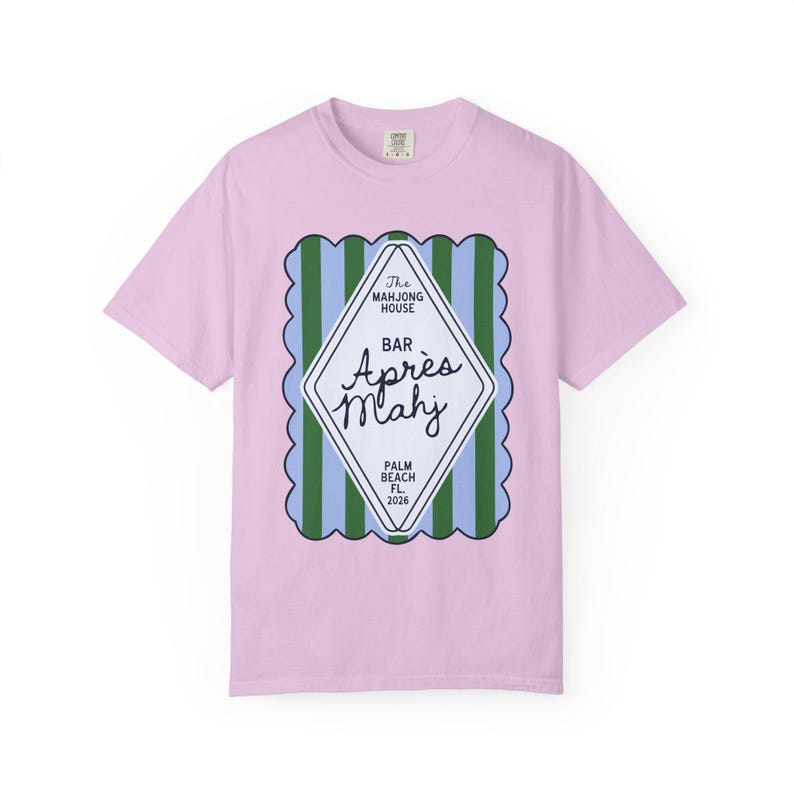 Apres Mahj Coastal Tee | Preppy Mahjong Shirt for Her Orchid