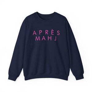 Après Mahj Sweatshirt | Minimalist Mahjong Crewneck for Women | Mahjong Club Gift Navy