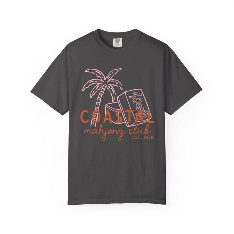 Camiseta del Club de Mahjong Costero / Regalo de Mahjong para Ella Graphite