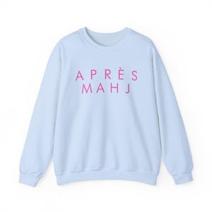 Après Mahj Sweatshirt | Minimalist Mahjong Crewneck for Women | Mahjong Club Gift Light Blue
