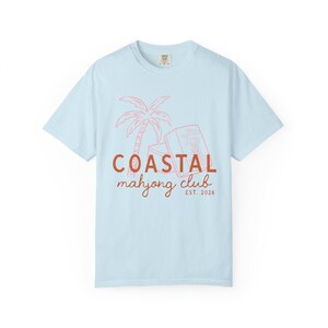 Camiseta del Club de Mahjong Costero / Regalo de Mahjong para Ella Chambray