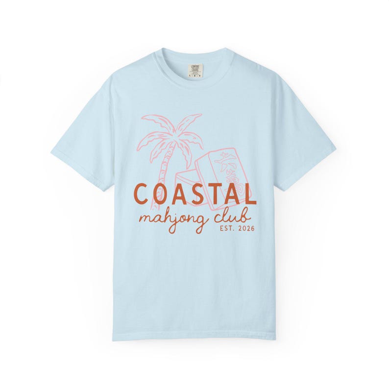 Camiseta del Club de Mahjong Costero / Regalo de Mahjong para Ella Chambray