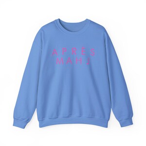 Après Mahj Sweatshirt | Minimalist Mahjong Crewneck for Women | Mahjong Club Gift Carolina Blue