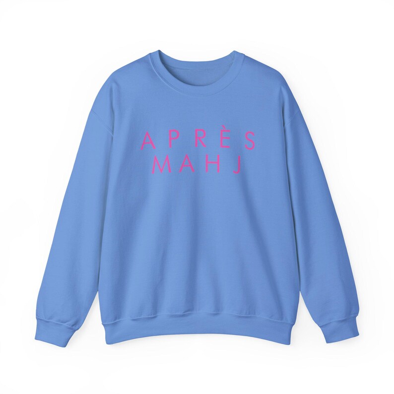 Après Mahj Sweatshirt | Minimalist Mahjong Crewneck for Women | Mahjong Club Gift Carolina Blue