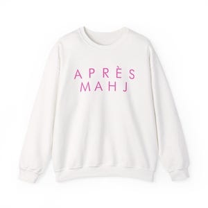 Après Mahj Sweatshirt | Minimalist Mahjong Crewneck for Women | Mahjong Club Gift White