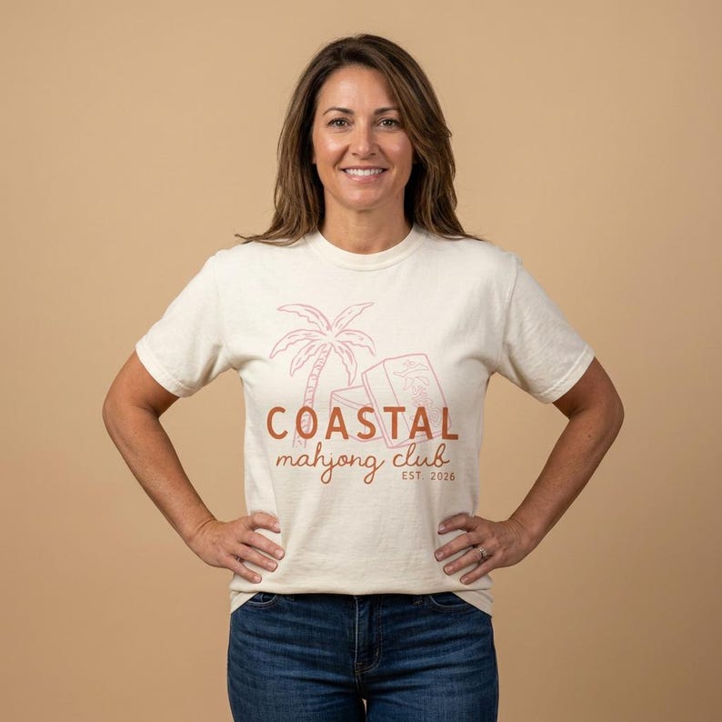 Camiseta del Club de Mahjong Costero / Regalo de Mahjong para Ella imagen 6