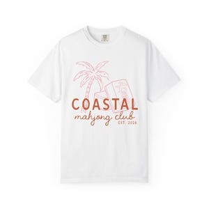 Camiseta del Club de Mahjong Costero / Regalo de Mahjong para Ella White