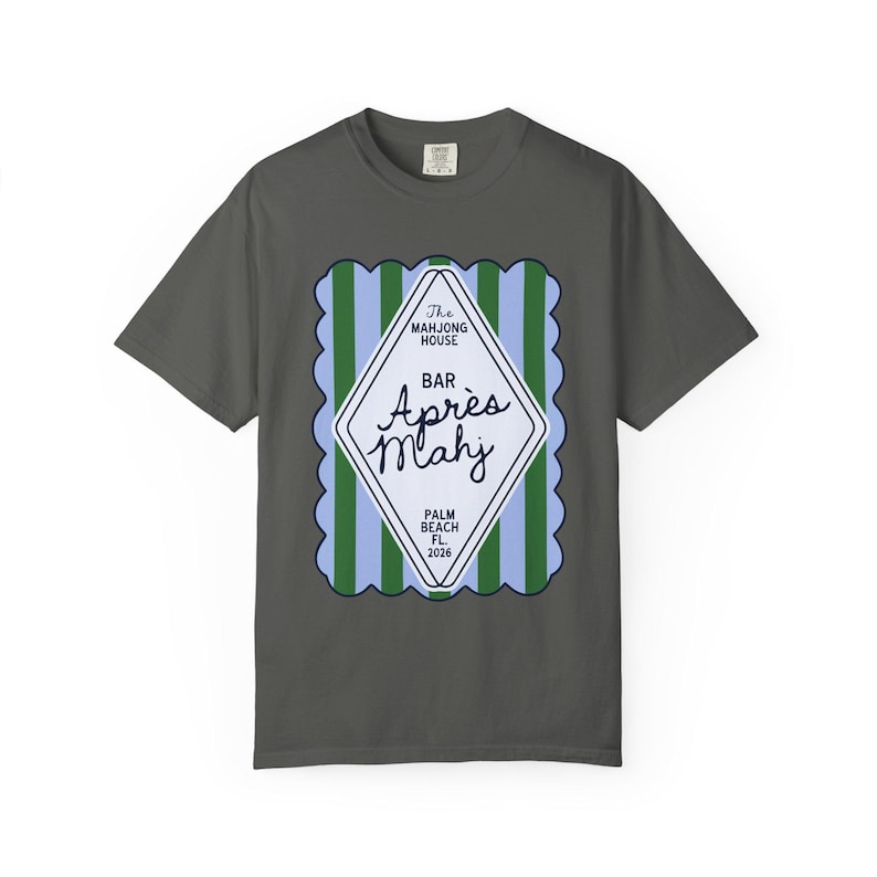 Apres Mahj Coastal Tee | Preppy Mahjong Shirt for Her Pepper