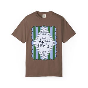 Apres Mahj Coastal Tee | Preppy Mahjong Shirt for Her Espresso