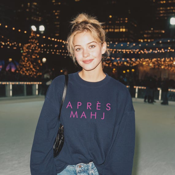 Après Mahj Sweatshirt | Minimalist Mahjong Crewneck for Women | Mahjong Club Gift