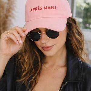 Apres Mahj Baseball Cap, Embroidered Mahjong Hat, Classic Cap for Mahjong Enthusiasts, Game Nights, Mahjong Player Gift image 3