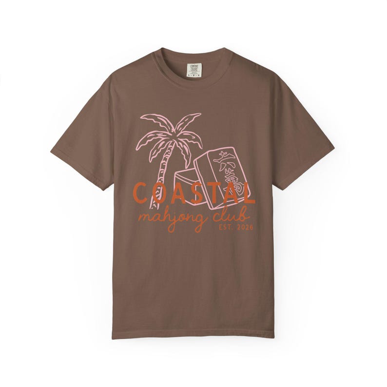 Camiseta del Club de Mahjong Costero / Regalo de Mahjong para Ella Espresso