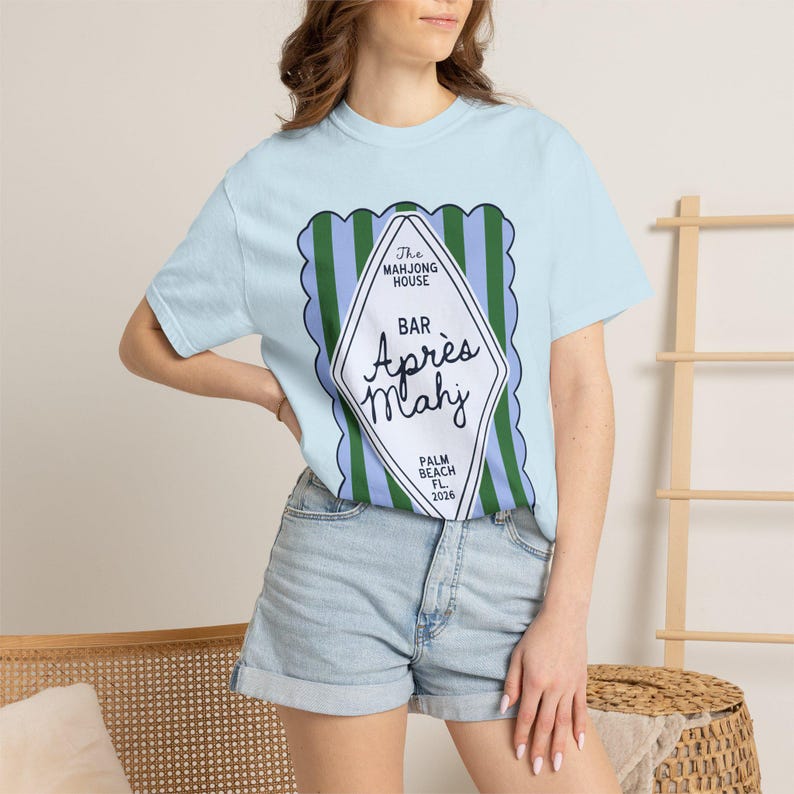 Apres Mahj Coastal Tee | Preppy Mahjong Shirt for Her image 5