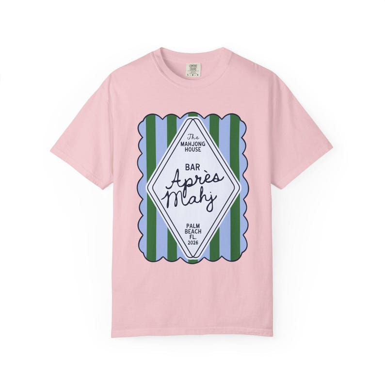 Apres Mahj Coastal Tee | Preppy Mahjong Shirt for Her Blossom