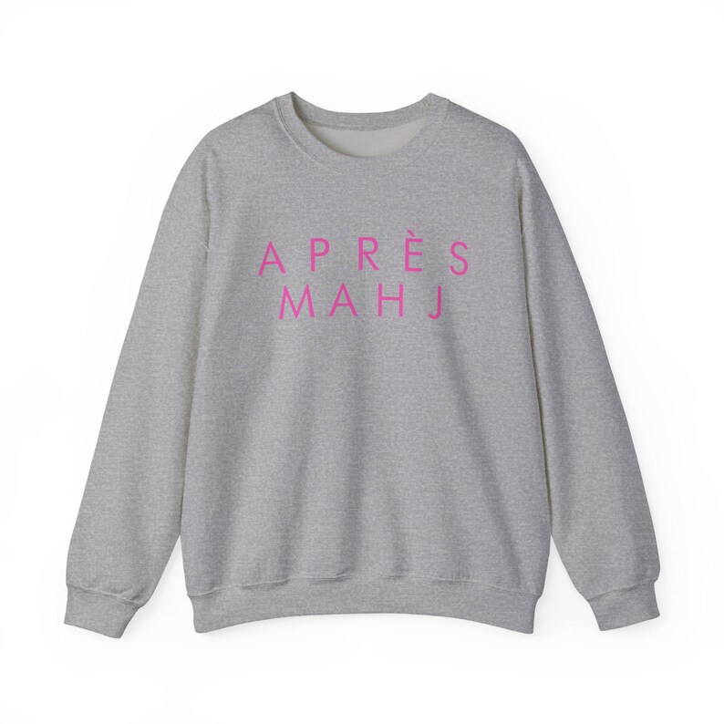 Après Mahj Sweatshirt | Minimalist Mahjong Crewneck for Women | Mahjong Club Gift Sport Grey