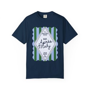 Apres Mahj Coastal Tee | Preppy Mahjong Shirt for Her True Navy