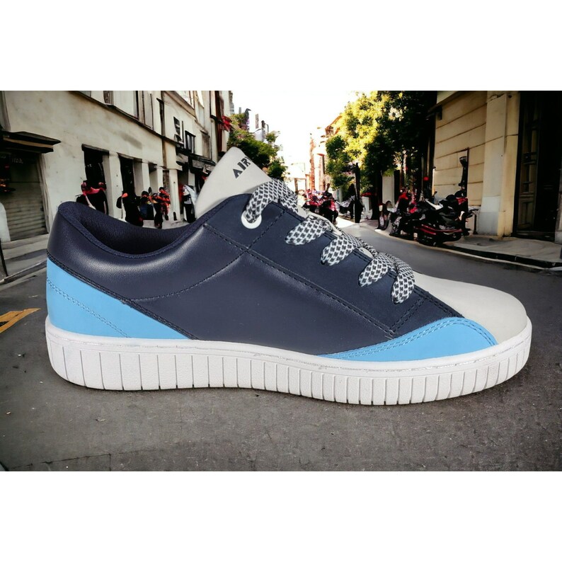 Airwalk Mens Skator Sneaker Navy Light Blue Skate Shoe Size 8 Etsy