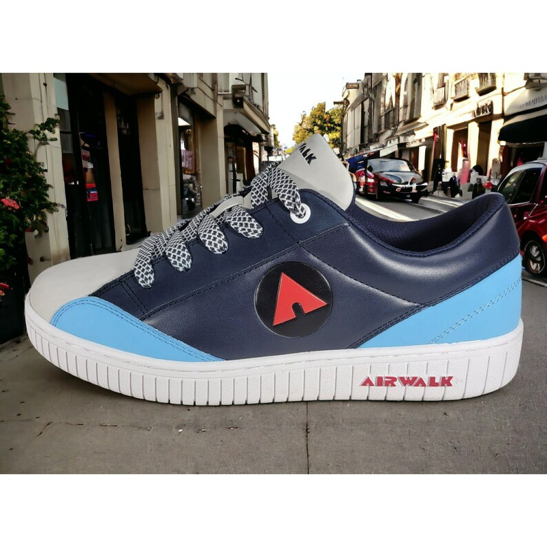Airwalk Mens Skator Sneaker Navy Light Blue Skate Shoe Size 8 Etsy