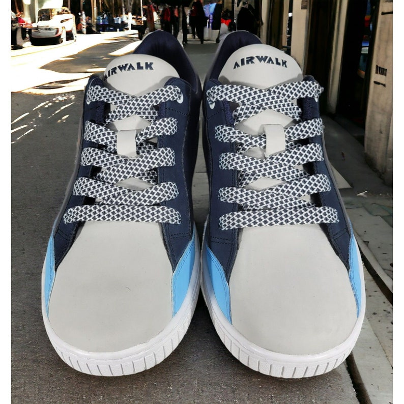 Airwalk Mens Skator Sneaker Navy Light Blue Skate Shoe Size 8 Etsy