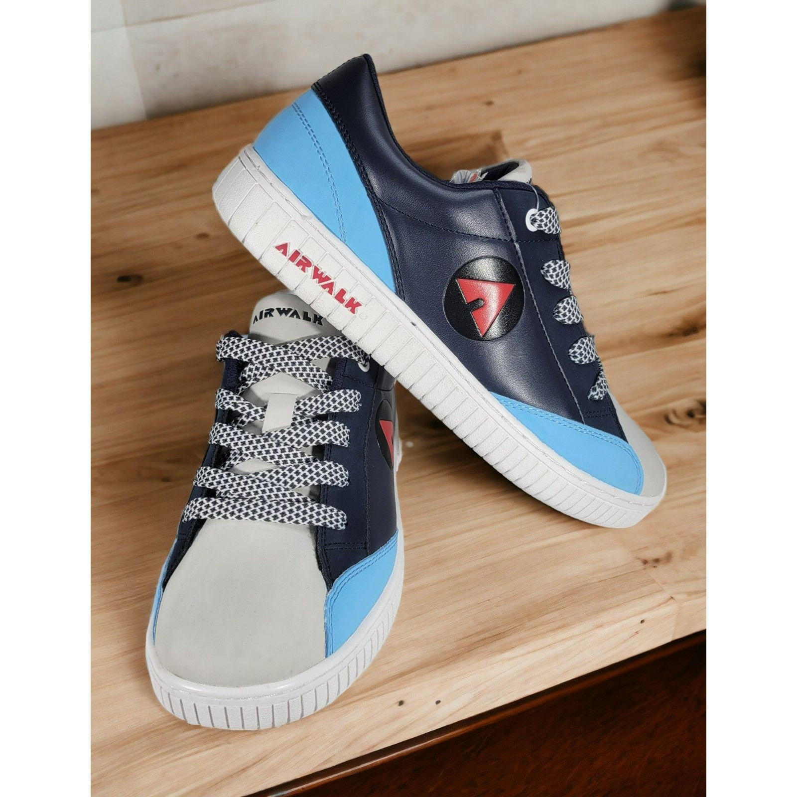 AIRWALK CANVAS SKATEBOARD STYLE LACE-UP SHOES/SNEAKERS, BLUE, SZ 3.5, FREE  S&H | eBay
