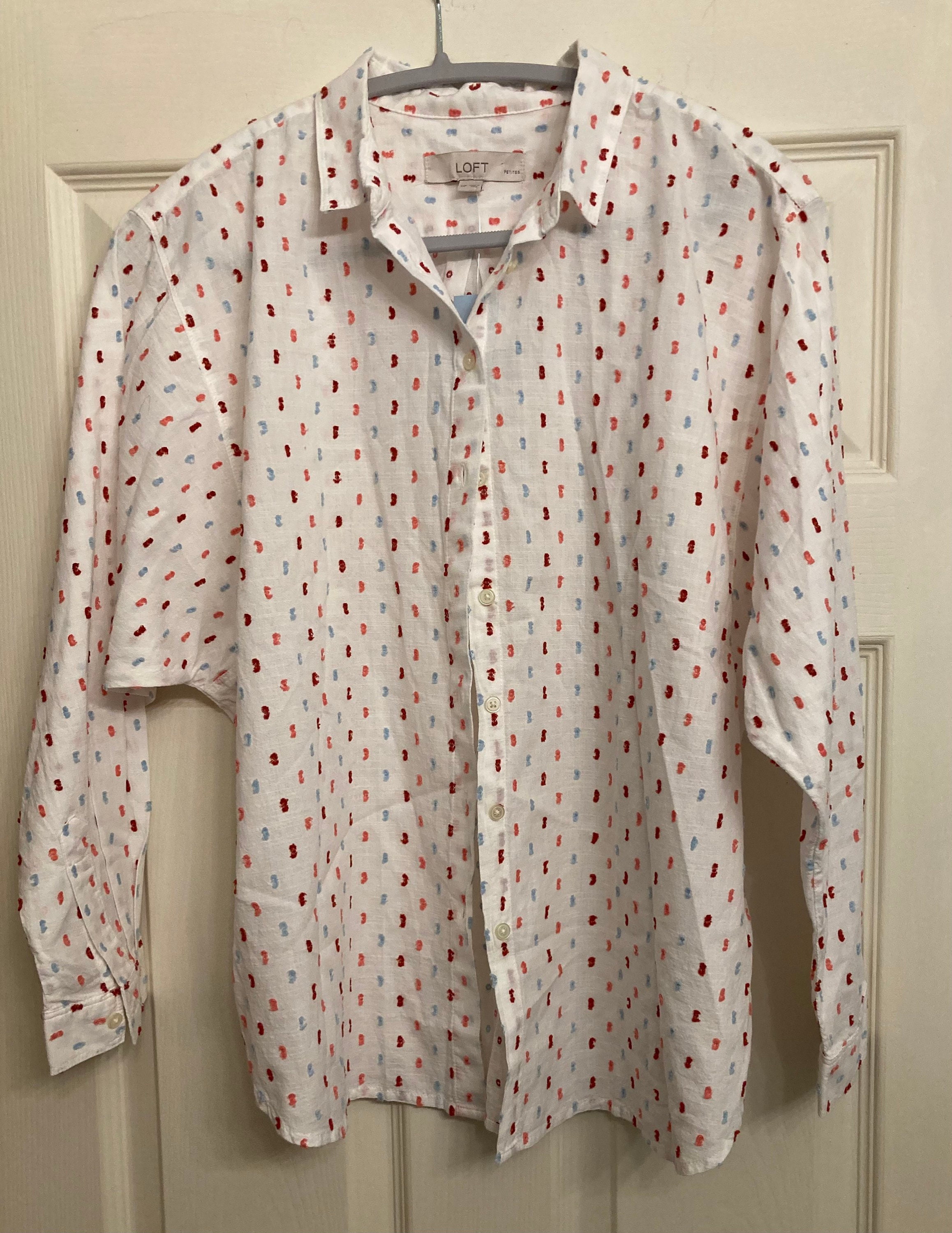 loft polka dot blouse
