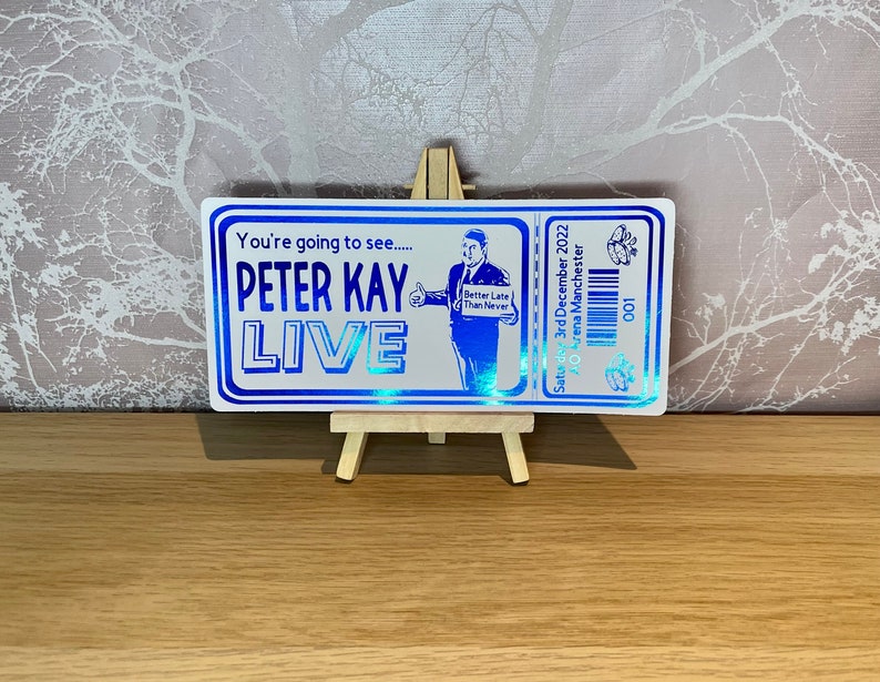 Peter Kay Live Arena Tour Foil Event Souvenir Ticket Etsy