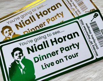 Niall Horan Dinner Party Foil Ticket Souvenir (Live on Tour 2026)