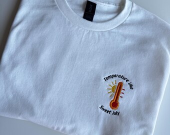 Embroidered Sweet July T-Shirt and sweatshirt for Take That fans