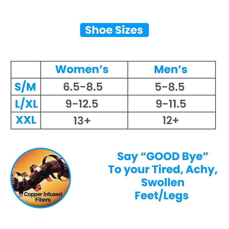 Compression Socks Hg Knee High Copper Men's / Womens SXXL USA Etsy