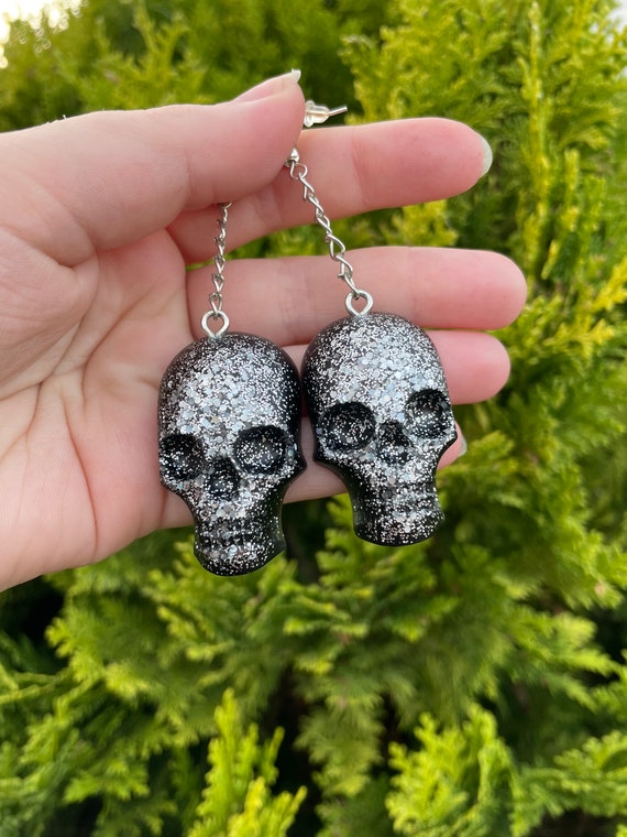 Etsy skull shop earrings