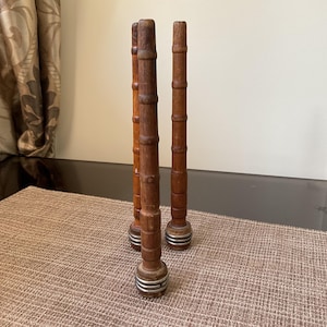 Antique Wood Bobbins Spindle Textile Spool