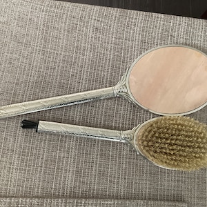 Vintage hand mirror and brush Dresser Set Vanity