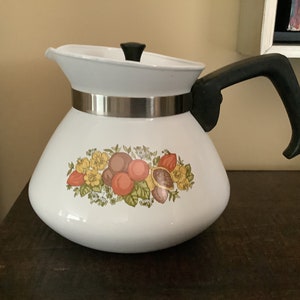 Vintage Corning ware Spice of life teapot 6 cup tea pot