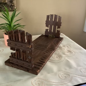 Wooden bookends Book holder vintage sliding bookend wooden book holder