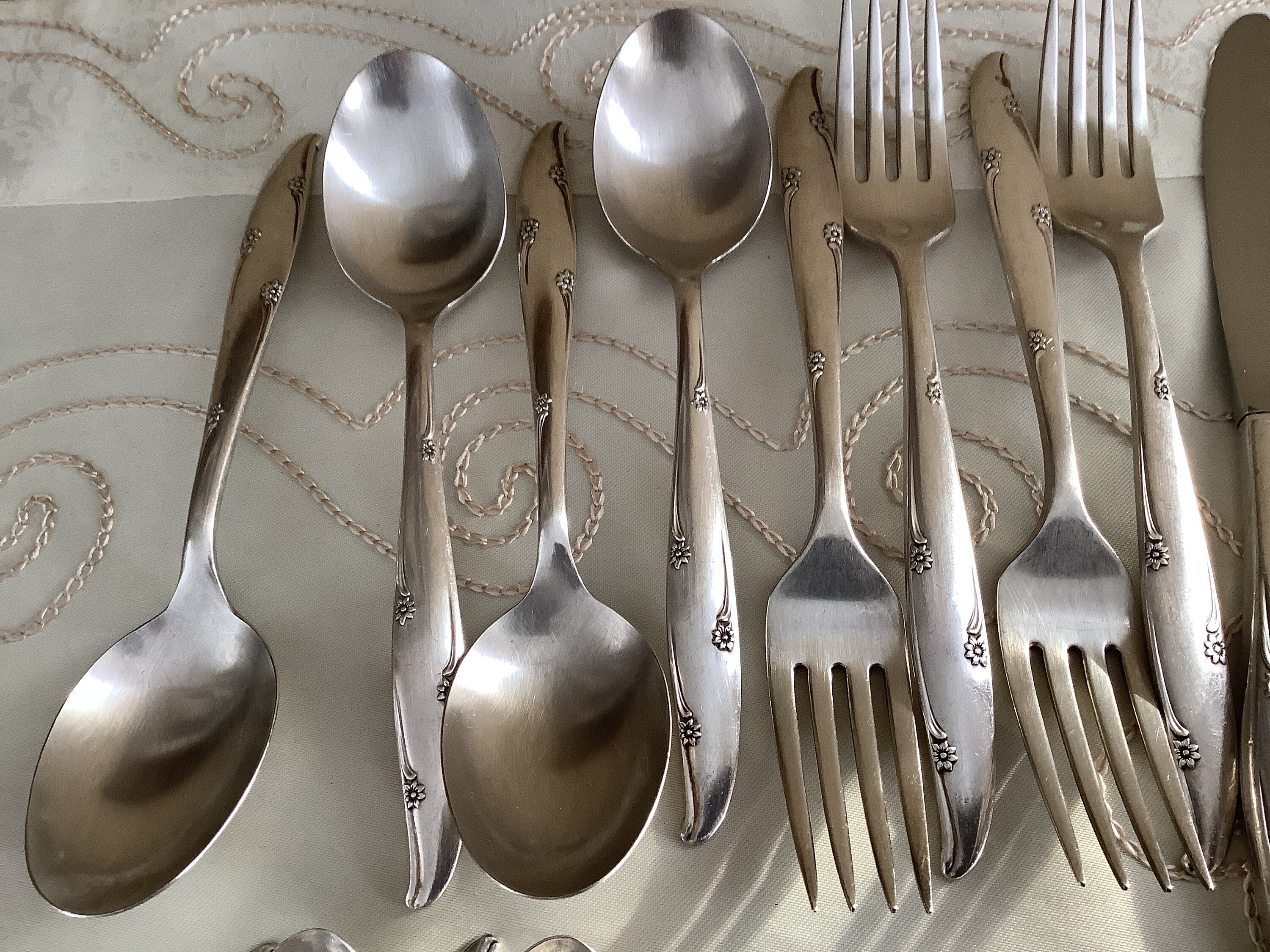 Community Flatware Silver Flower Flatware Forest Flower Etsy