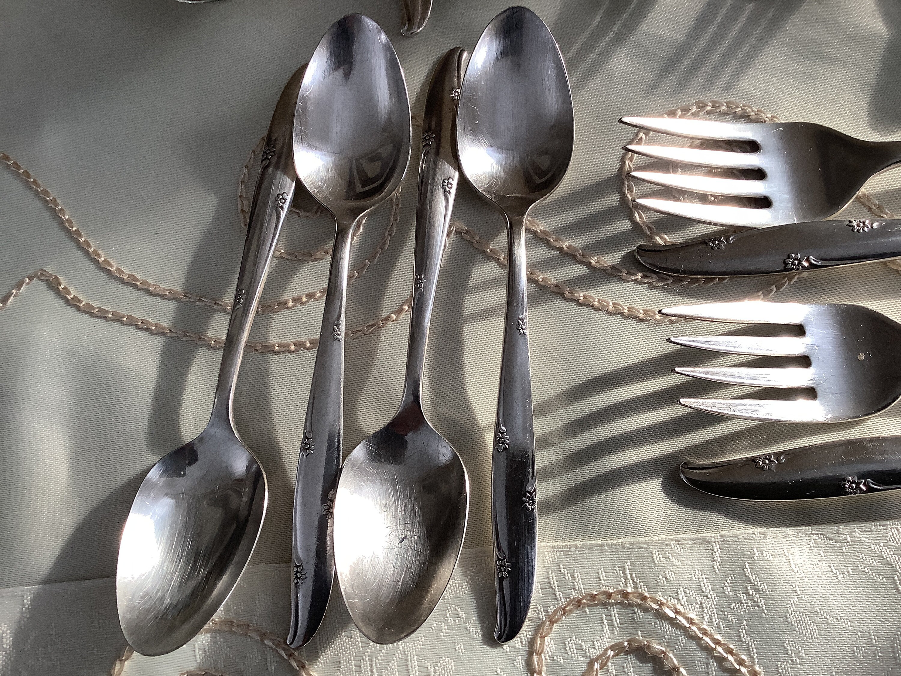 Community Flatware Silver Flower Flatware Forest Flower Etsy