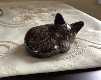Cloisonné fox fox figurine