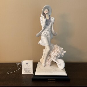 Resin Figurine Depicting an Elegant Woman. A Work by