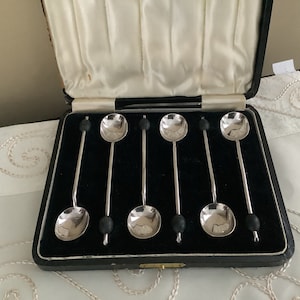 Vintage Coffee  spoon silver plated coffee spoon set AJ Bailey spoon