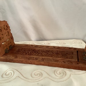 Carved wooden bookends wooden book holder hand carved book holder wooden