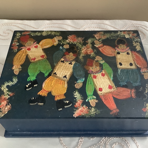 Folk art box hand painted box